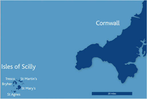 Map of Scilly Isles